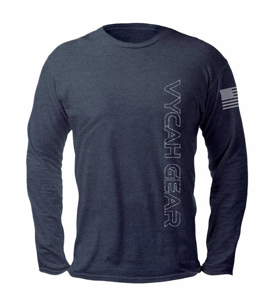 Vycah Freedom Tee - Heather Navy Vycah Tee Shirt  The Snag Bin