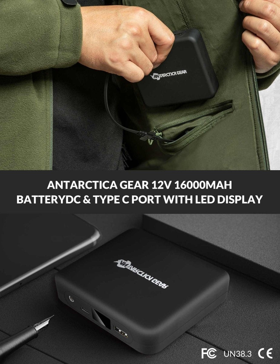 ANTARCTICA GEAR Fleece Heating Jacket, Fit Zip Hood Winter Jacket For Men - The Snag Bin