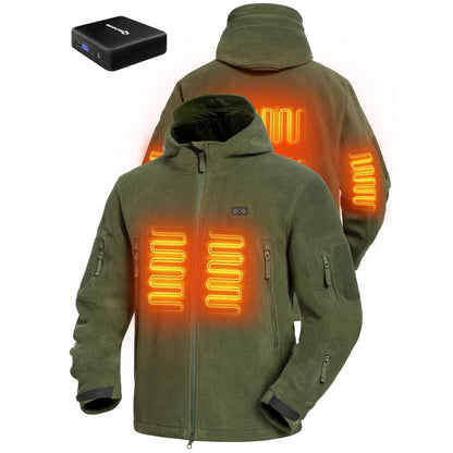 ANTARCTICA GEAR Fleece Heating Jacket, Fit Zip Hood Winter Jacket For Men - The Snag Bin