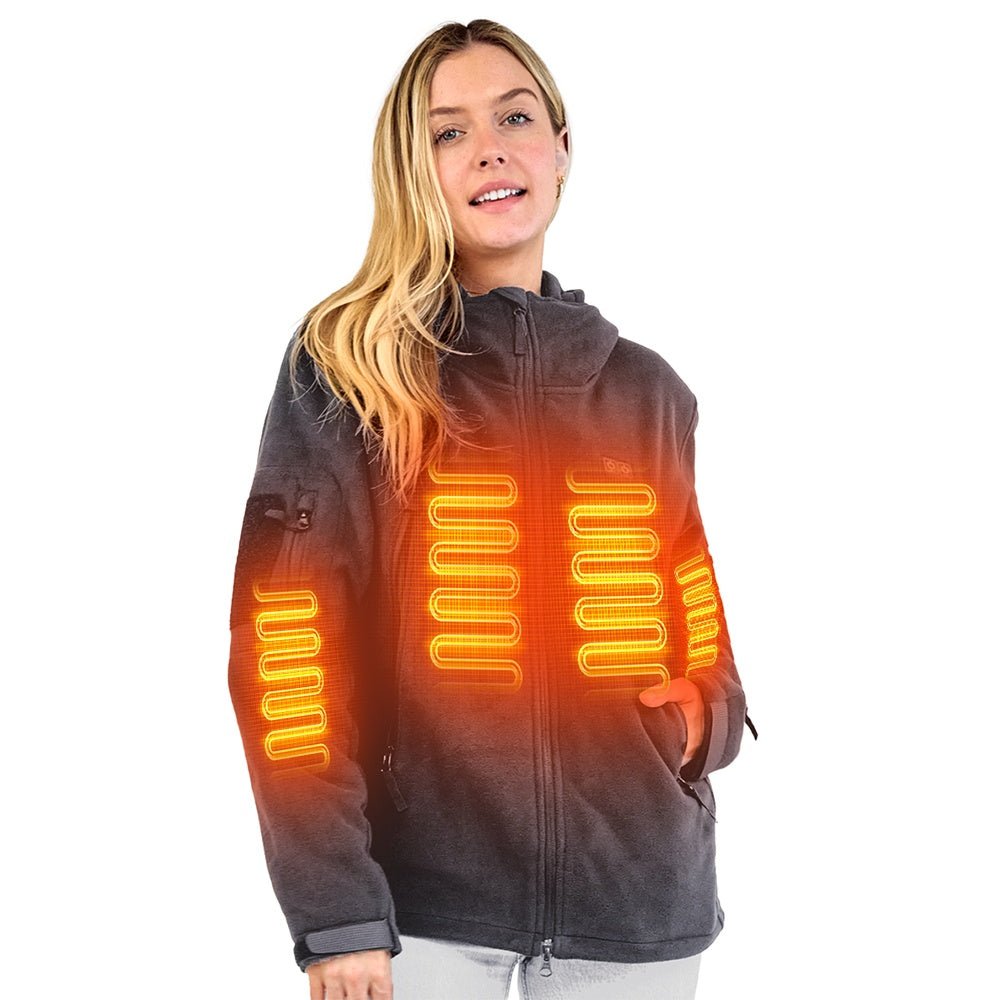 ANTARCTICA GEAR Fleece Heating Jacket, Fit Zip Hood Winter Jacket For Men - The Snag Bin