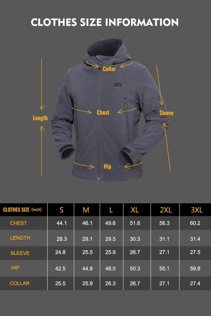 ANTARCTICA GEAR Fleece Heating Jacket, Fit Zip Hood Winter Jacket For Men - The Snag Bin