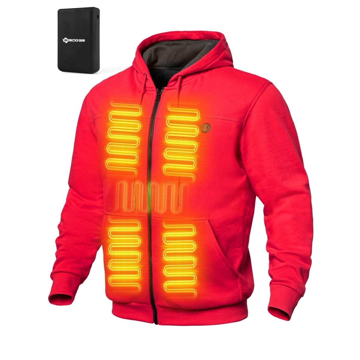ANTARCTICA GEAR Heated Hoodie Sweater for Men with 12V 20000mAh Battery Pack - The Snag Bin