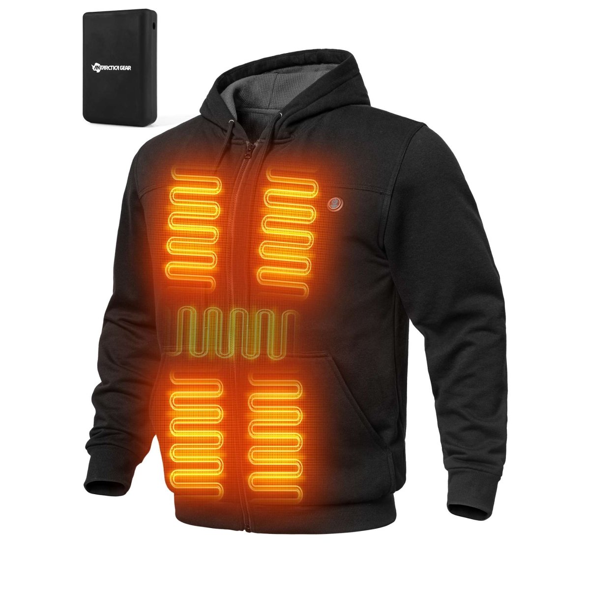 ANTARCTICA GEAR Heated Hoodie Sweater for Men with 12V 20000mAh Battery Pack - The Snag Bin