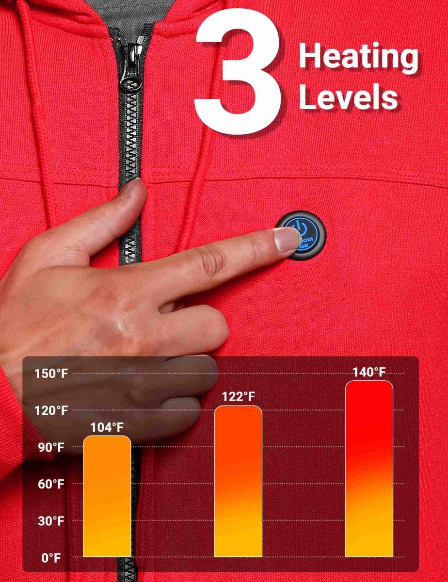 ANTARCTICA GEAR Heated Hoodie Sweater for Men with 12V 20000mAh Battery Pack - The Snag Bin