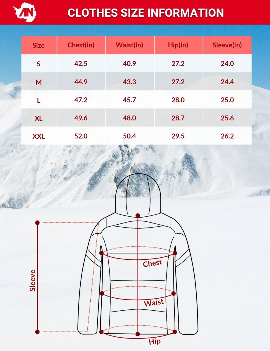 ANTARCTICA GEAR Heated Jacket for Men and Women, Winter Coat Soft Shell Heating Hood Jacket - The Snag Bin