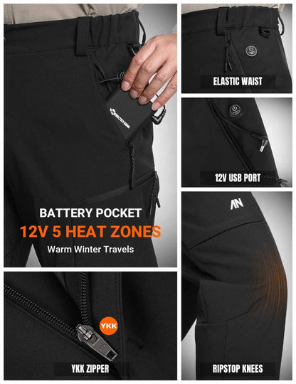 ANTARCTICA GEAR Heated Pants for Men, with 12V/20000mAh Battery - The Snag Bin