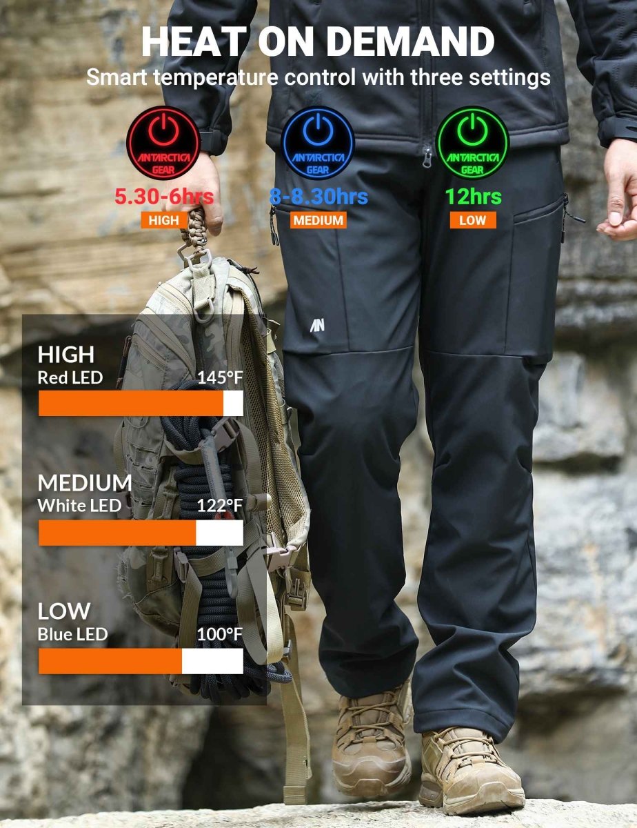 ANTARCTICA GEAR Heated Pants for Men, with 12V/20000mAh Battery - The Snag Bin