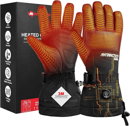 ANTARCTICA GEAR Winter Ski Gloves Rechargeable Heating Warm Gloves for Motorcycle - The Snag Bin