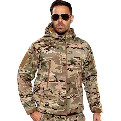 Army Outdoor Tactical Waterproof Softshell Fleece Jacket - The Snag Bin
