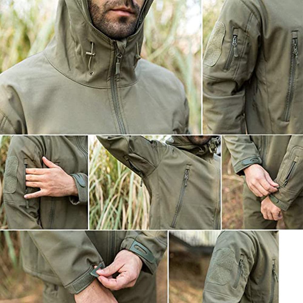 Army Outdoor Tactical Waterproof Softshell Fleece Jacket - The Snag Bin