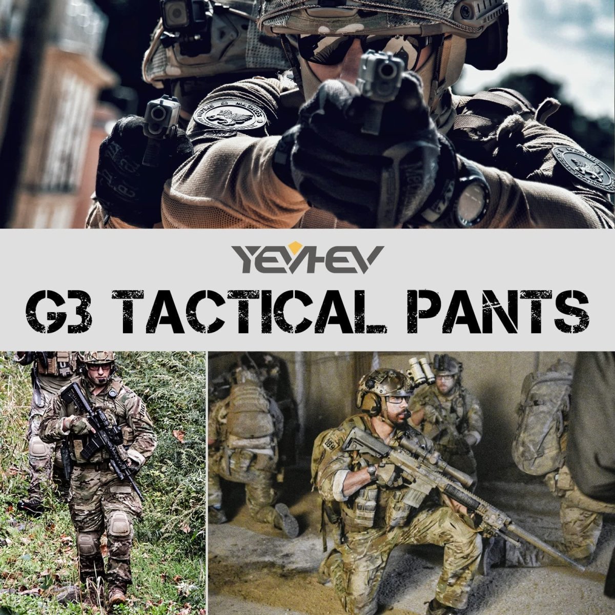Army Tactical Desert Combat Pants with Knee Pads - G3 - The Snag Bin