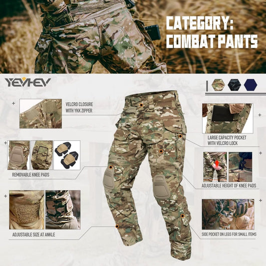 Army Tactical Desert Combat Pants with Knee Pads - G3 - The Snag Bin