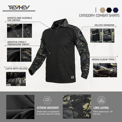 Army Tactical Desert Combat Shirt With Elbow Pad - G3 - The Snag Bin