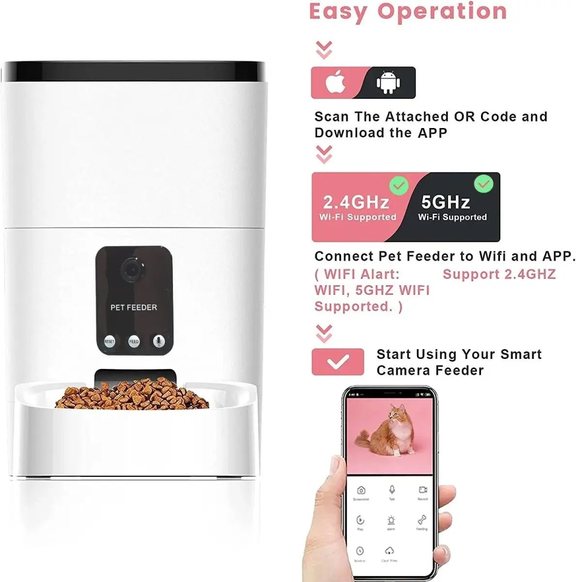 Automatic Pet Feeder with Camera&Wifi - The Snag Bin