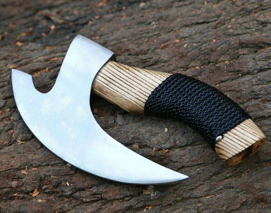 Ax Pizza Cutter - Custom Handcrafted with J2 Steel Blade and Engraved Ash Wood Handle - The Snag Bin