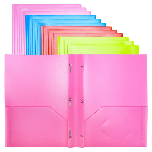 Plastic Folders with Pockets and Prongs,Plastic School Supplies Folders,Assorted Colors,Letter Size, 12 Pack – Free Shipping b1edbab6a4c3ba4a953871d487872a26