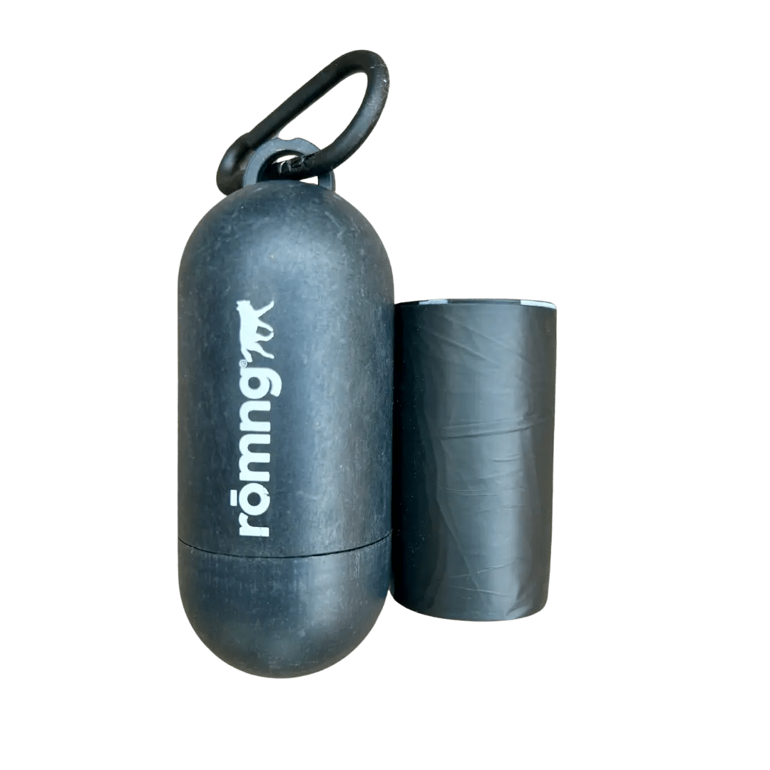 Bamboo Poop Bag Dispenser w/ 1 Compostable roll - The Snag Bin