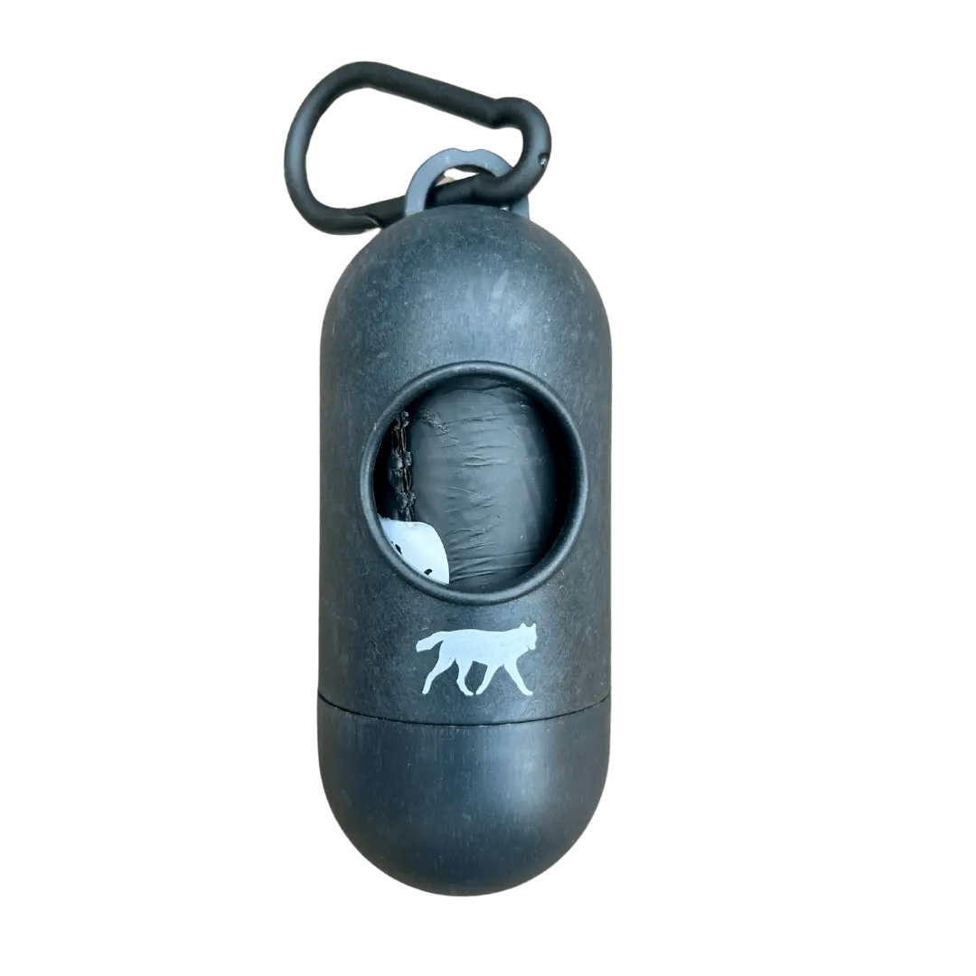 Bamboo Poop Bag Dispenser w/ 1 Compostable roll - The Snag Bin