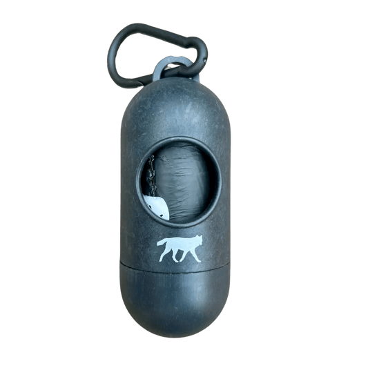 Bamboo Poop Bag Dispenser w/ 1 Compostable roll - The Snag Bin