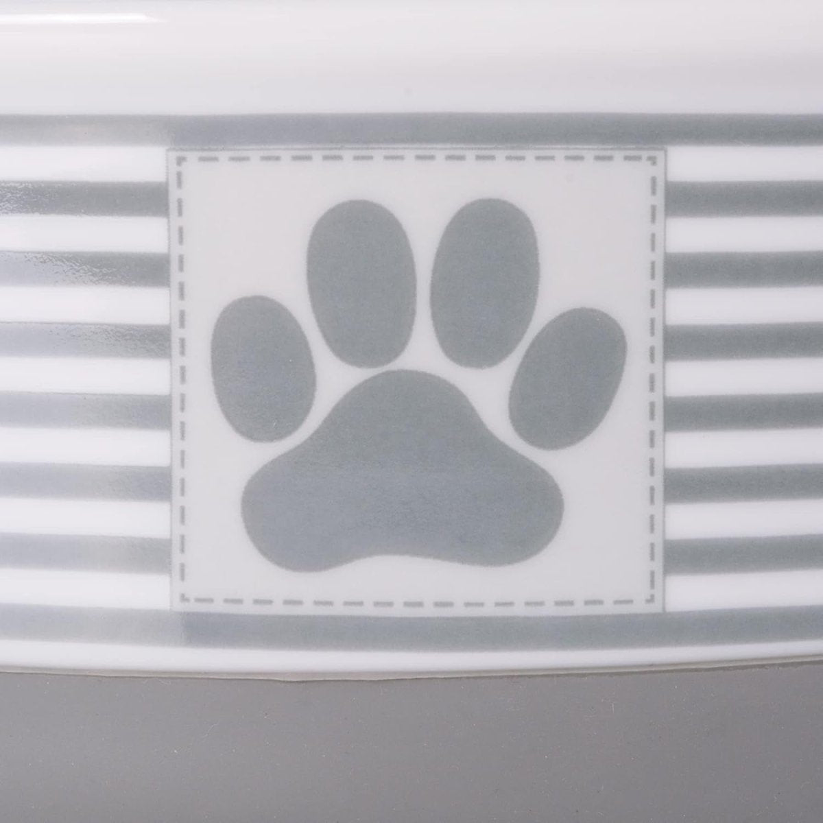 Ceramic Pet Bowls, 6X2", Gray, 2 Piece - The Snag Bin