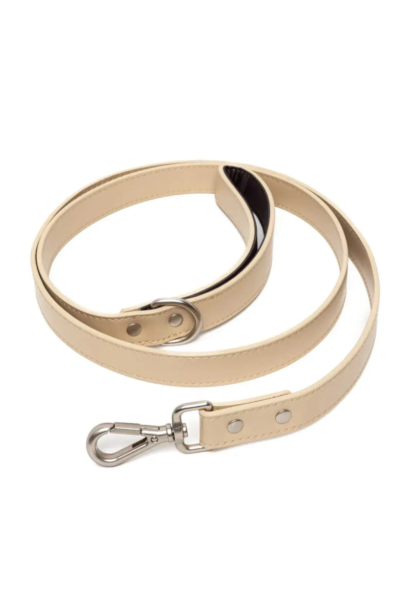 Champagne Leather Dog Leash - The Snag Bin