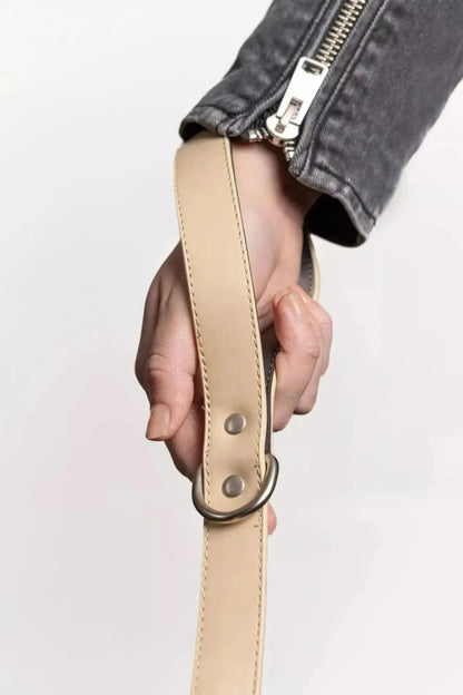 Champagne Leather Dog Leash - The Snag Bin