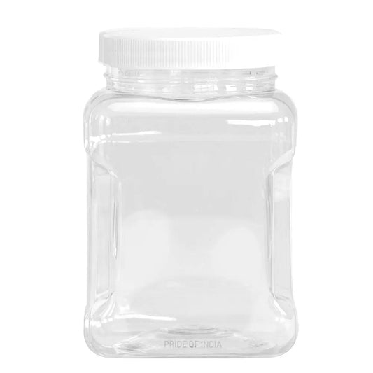 Clear PET Plastic Grip Dry/Liquid Food Storage Jars w/ Caps (Food Grade - BPA Free) - The Snag Bin