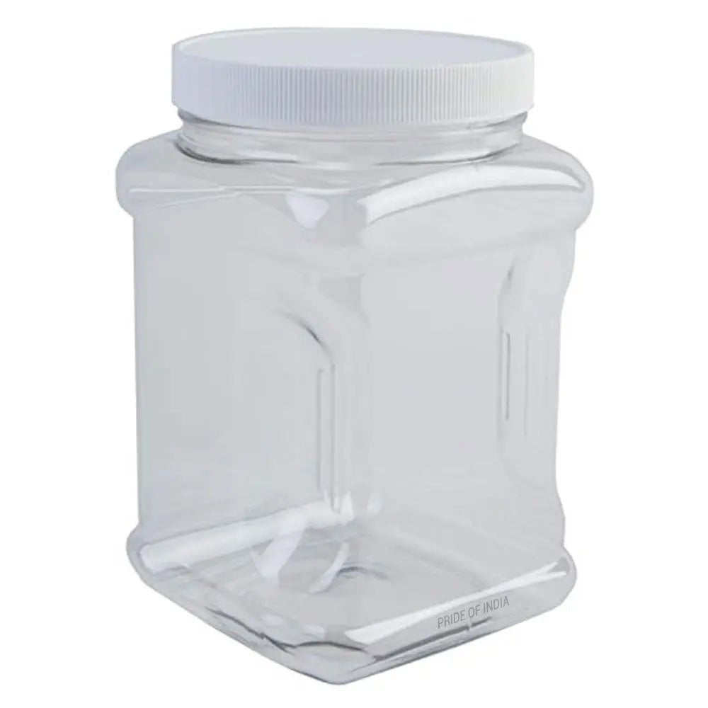Clear PET Plastic Grip Dry/Liquid Food Storage Jars w/ Caps (Food Grade - BPA Free) - The Snag Bin