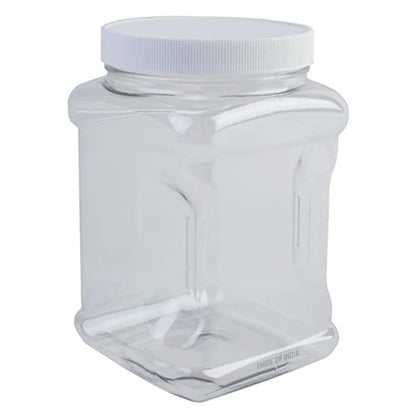 Clear PET Plastic Grip Dry/Liquid Food Storage Jars w/ Caps (Food Grade - BPA Free) - The Snag Bin
