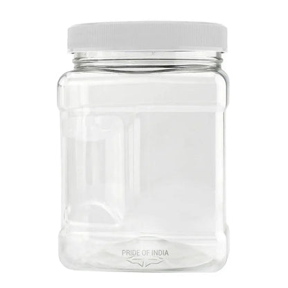 Clear PET Plastic Grip Dry/Liquid Food Storage Jars w/ Caps (Food Grade - BPA Free) - The Snag Bin