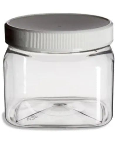 Clear PET Plastic Grip Dry/Liquid Food Storage Jars w/ Caps (Food Grade - BPA Free) - The Snag Bin