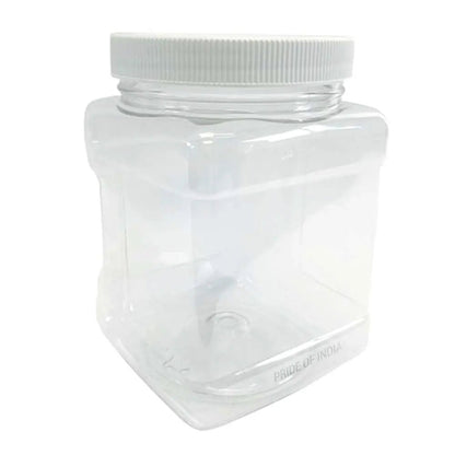 Clear PET Plastic Grip Dry/Liquid Food Storage Jars w/ Caps (Food Grade - BPA Free) - The Snag Bin