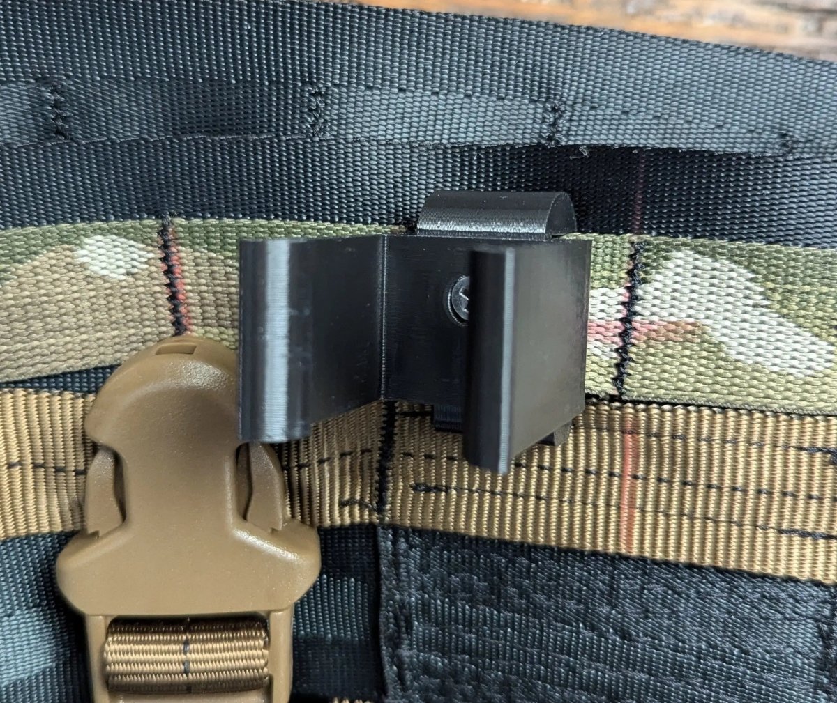 Climbing Stick Molle Caddy for 1" Square Tubing - The Snag Bin