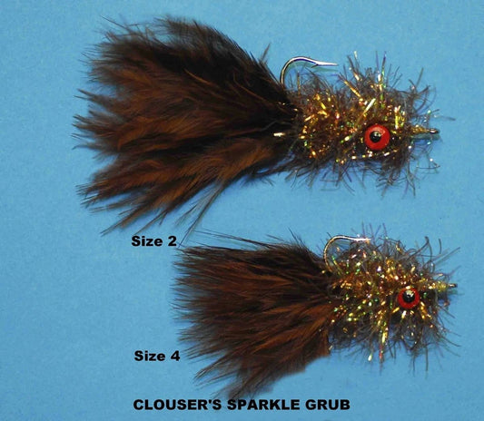 Clouser's Sparkle Grubb hand Tied by Bob Clouser & Autographed Card - The Snag Bin