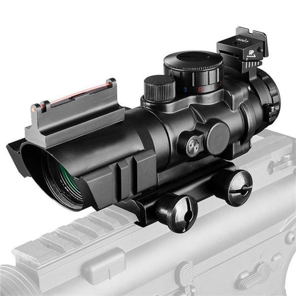 Compact 4x32 Scope with Fiber Optic Front Sight - The Snag Bin