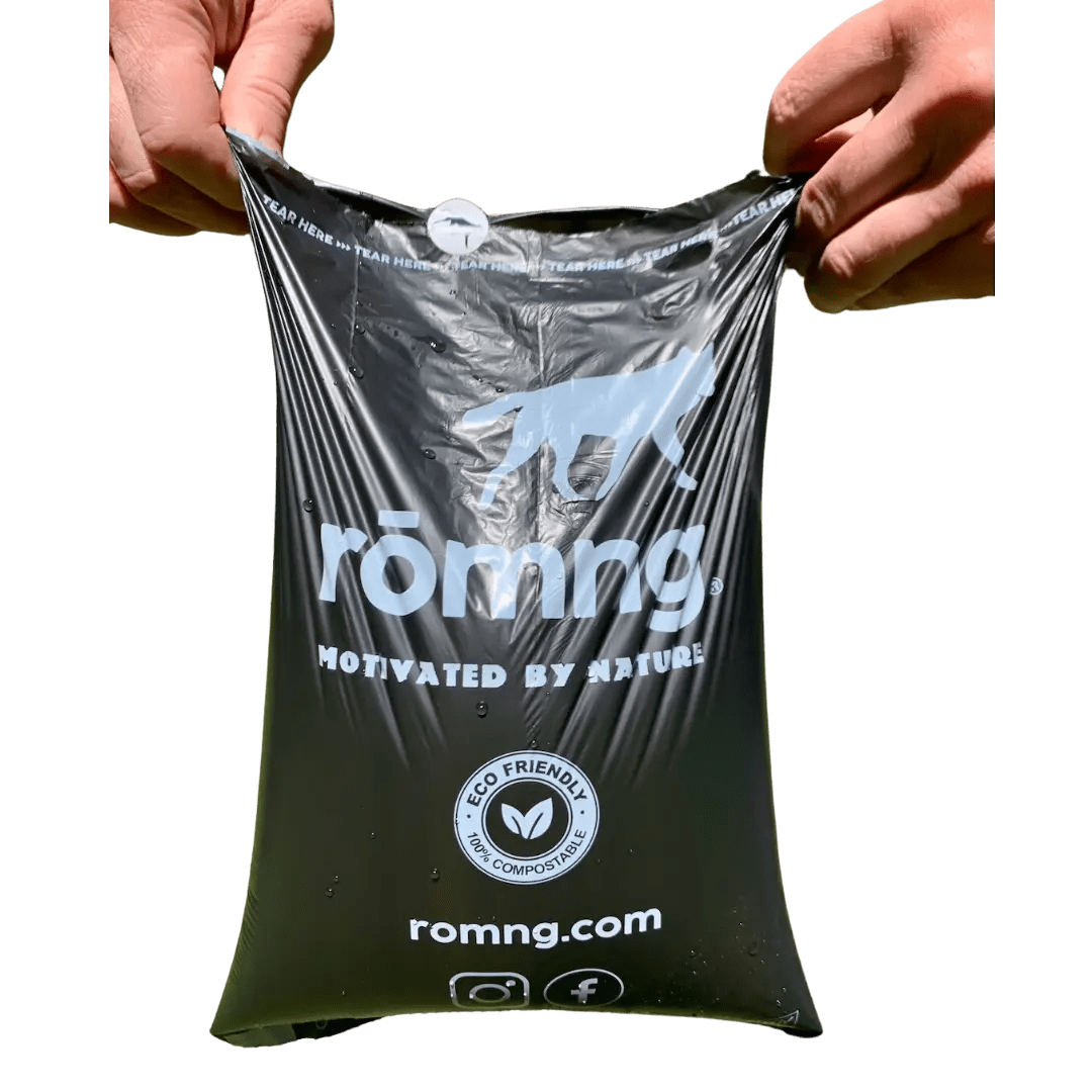 Compostable Dog Poop Bags + Bamboo Dispenser - The Snag Bin