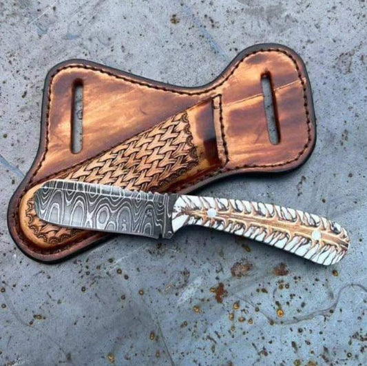 Cowboy Bull Cutter Knives – Custom Handmade Damascus Steel Blade - The Snag Bin