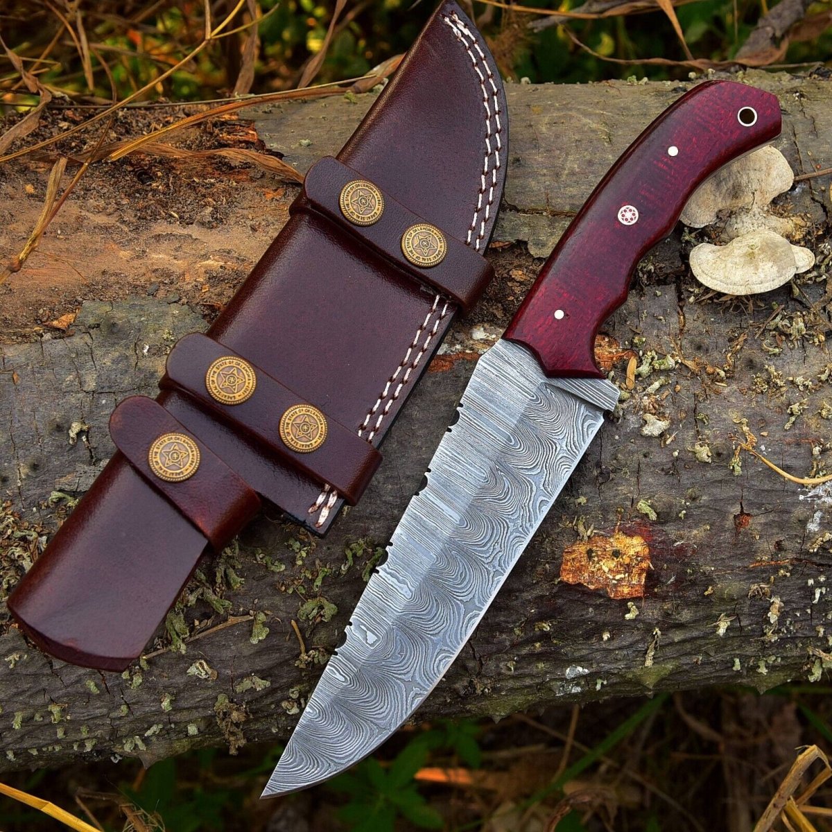 Custom Handmade 4.5 - Inch Damascus Steel Skinning Knife with G10 Handle - The Snag Bin