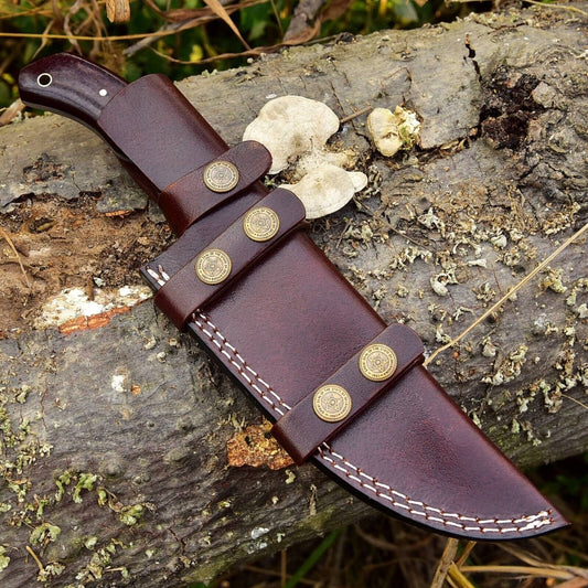 Custom Handmade 4.5 - Inch Damascus Steel Skinning Knife with G10 Handle - The Snag Bin