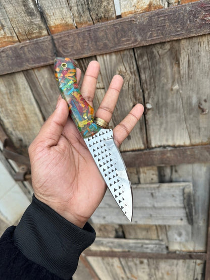 Custom Handmade Fixed Blade Cowboy Knife with Rasp Tool Steel Blade – Durable Outdoor Essential - The Snag Bin