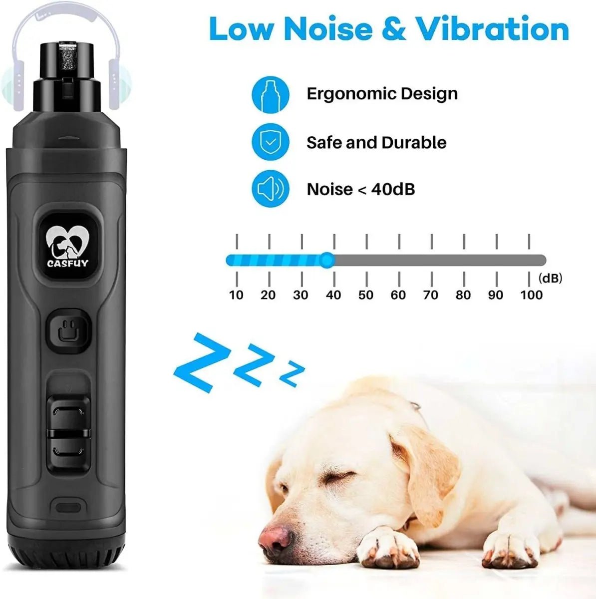 Dog nails easier with 2 LED Lights, low noise - The Snag Bin