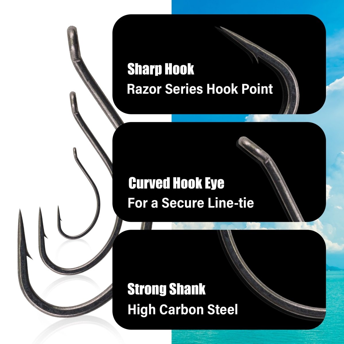 Drop Shot Hooks - Pack of 50 - The Snag Bin