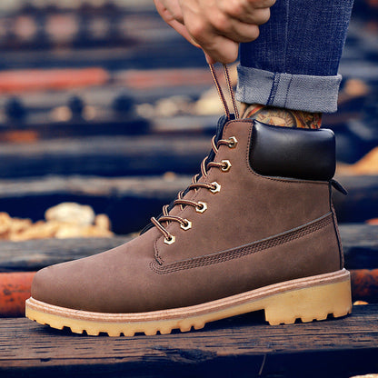 Fashionable high top Martin boots for men casual Baotou workwear shoes autumn and winter men's boots V.I.P Digital Presence   The Snag Bin