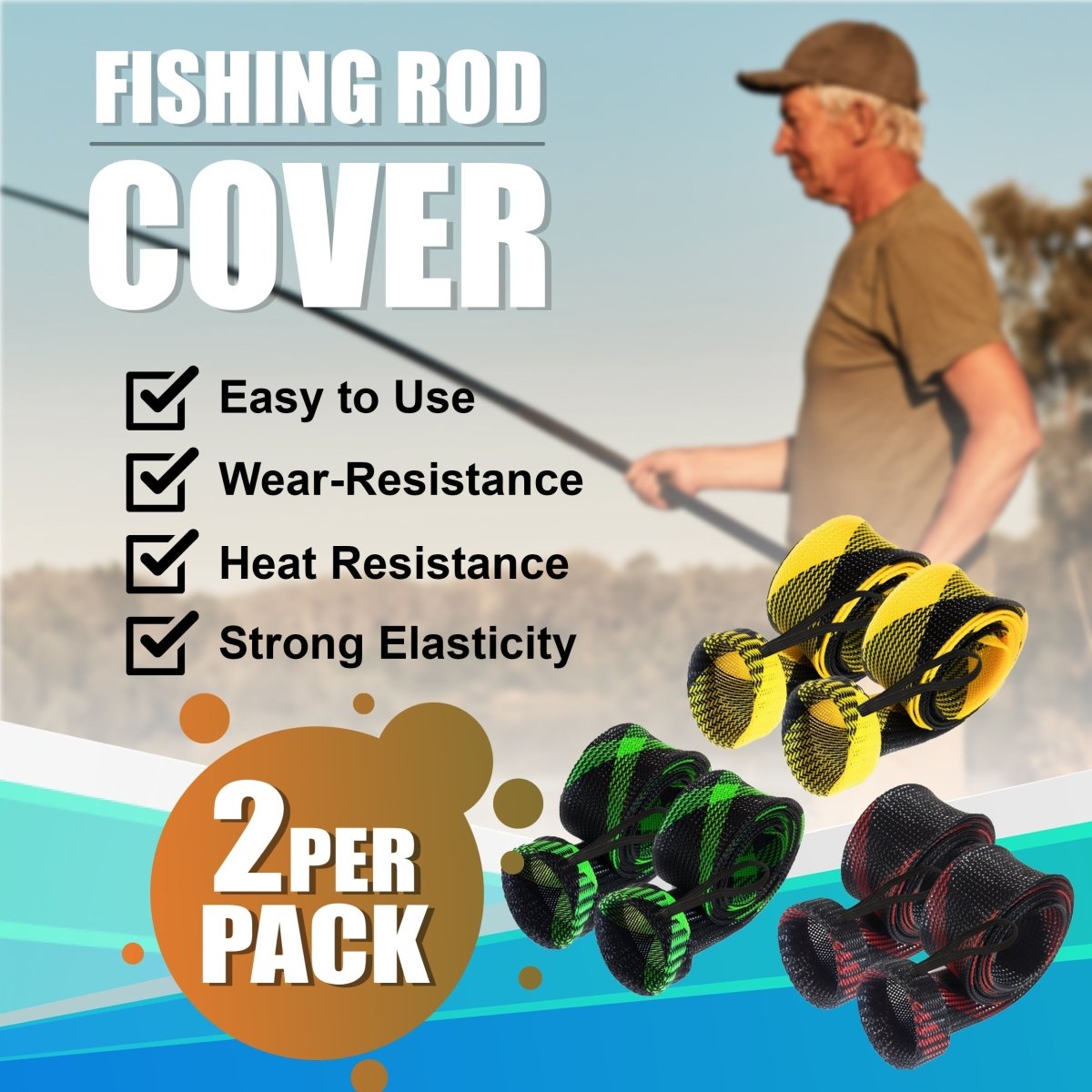 Fishing Rod Cover / Rod Sleeve / Rod Sock (2 - Pack) - The Snag Bin