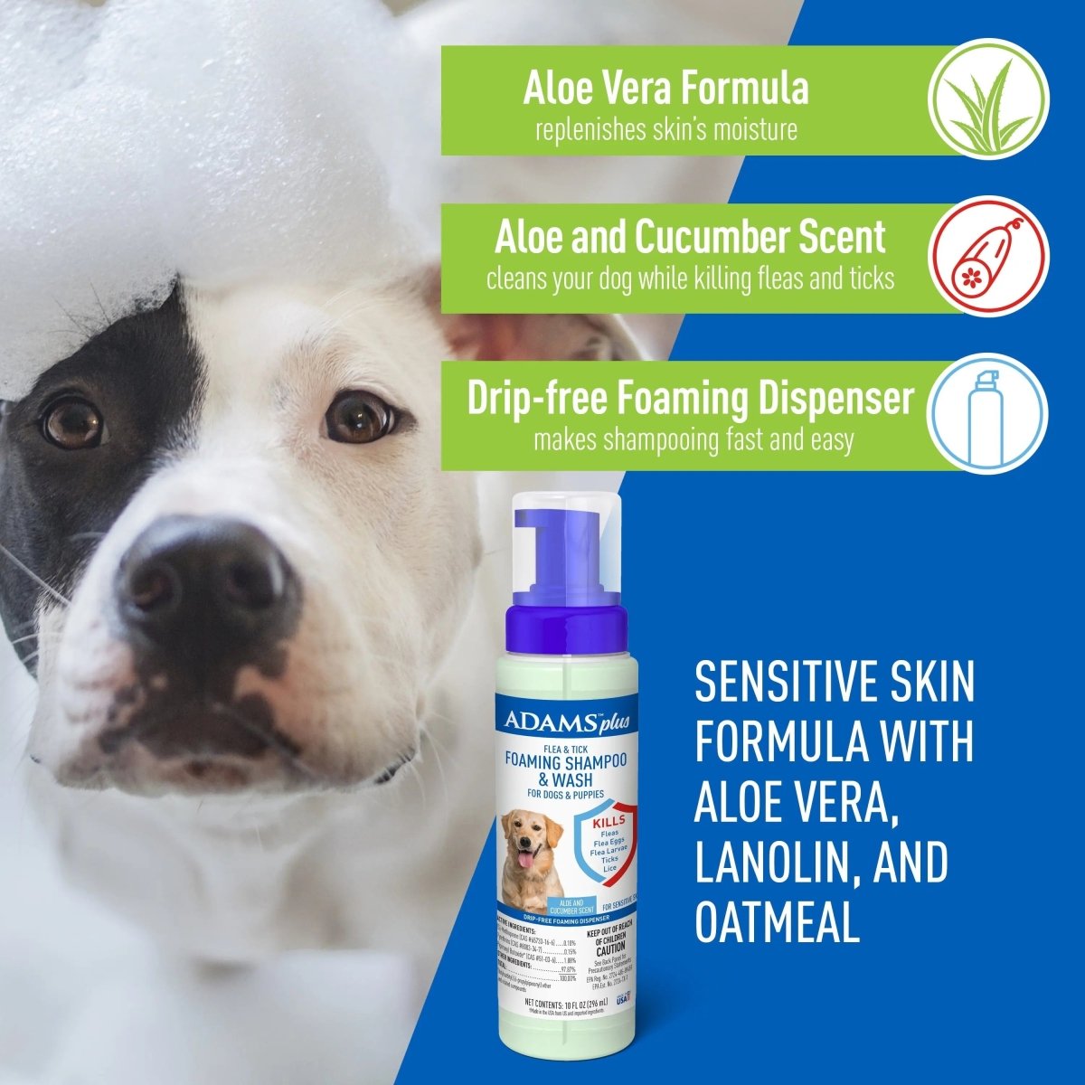 Flea & Tick Foaming Shampoo & Wash - 2 Pack for Sensitive Skin! - The Snag Bin