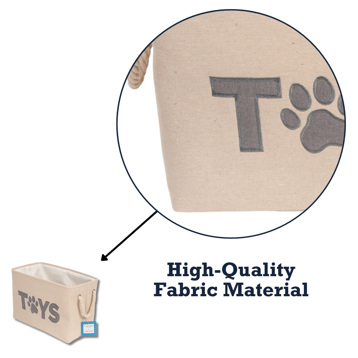 Foldable Fabric Dog Toy Storage Bin - The Snag Bin