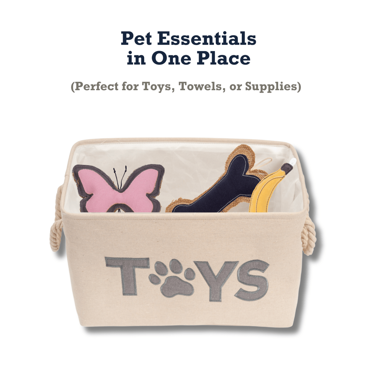 Foldable Fabric Dog Toy Storage Bin - The Snag Bin