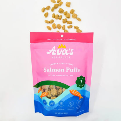 Freeze Dried Dog Treats - Salmon Puffs - The Snag Bin