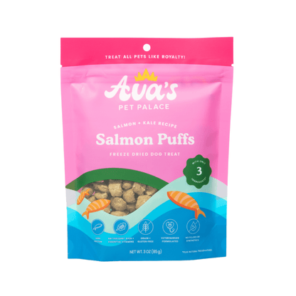 Freeze Dried Dog Treats - Salmon Puffs - The Snag Bin