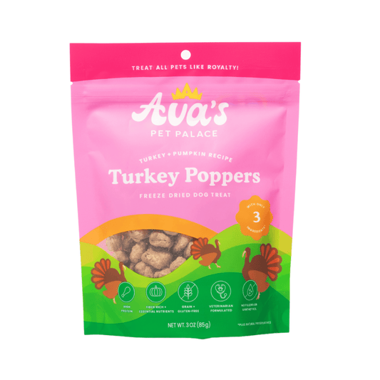 Freeze Dried Dog Treats - Turkey Poppers - The Snag Bin